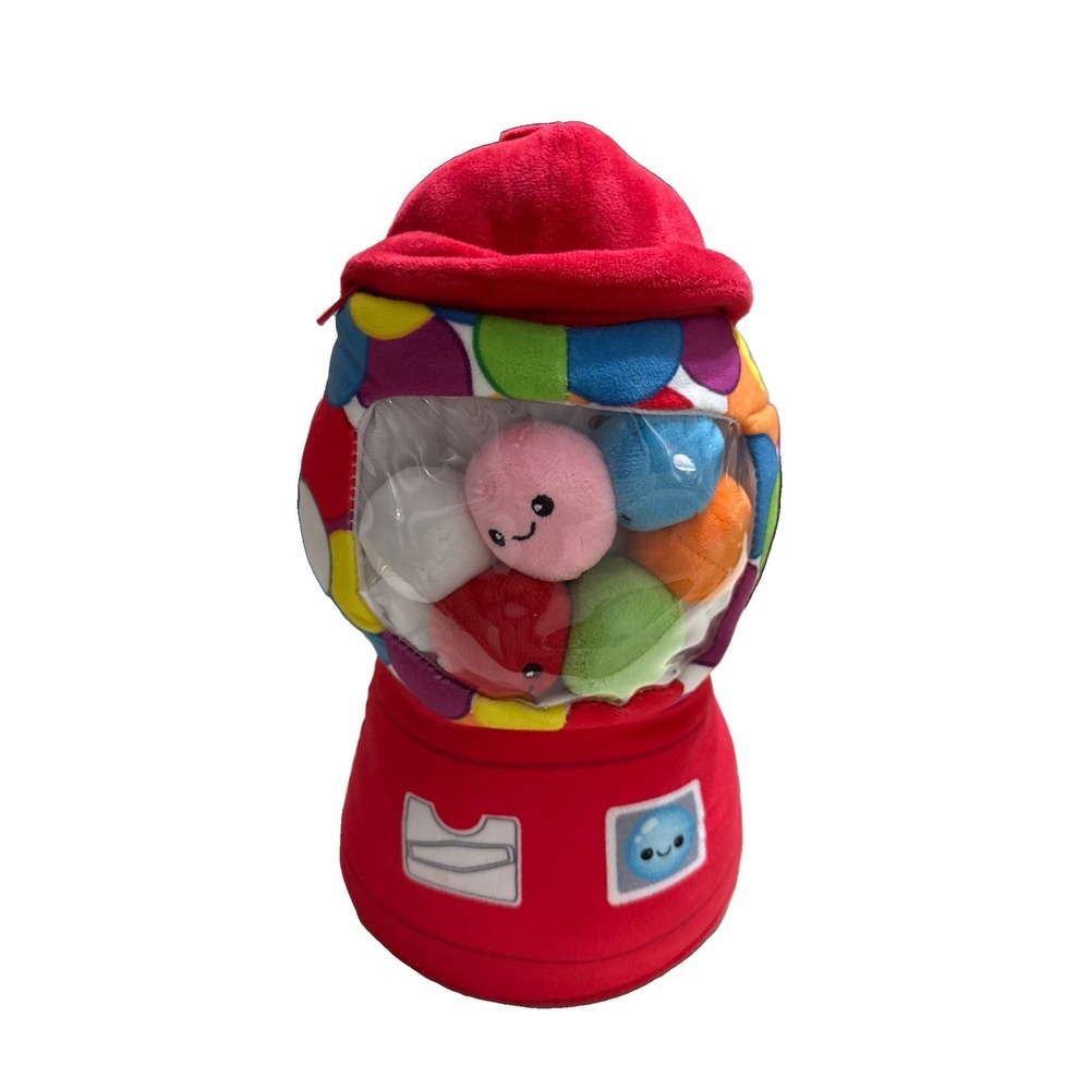 RARE Fiesta Red Gumball Machine 12" Plush Stuffed 1 Removable Zipper Retired HTF